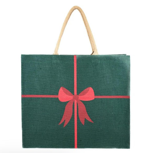 Christmas Bow Carryall Tote