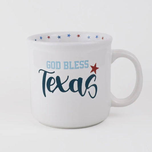 God Bless Texas Coffee Mug 14 oz