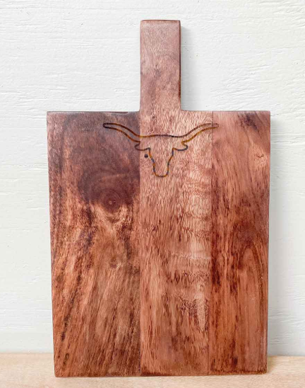 Longhorn Engraved Serving Board