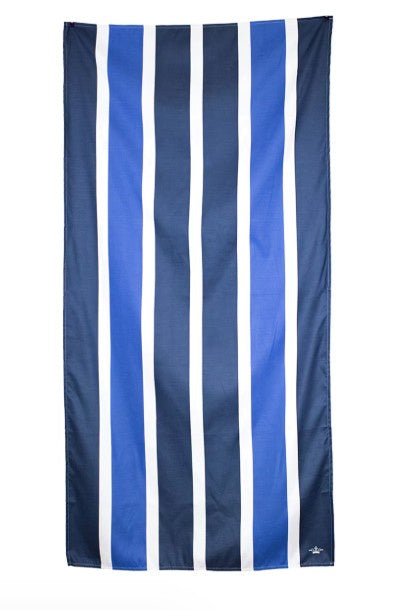 Poolside Beach Towel White/Navy/Sapphire