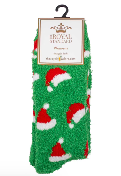 Women's Santa Hat Snuggle Socks