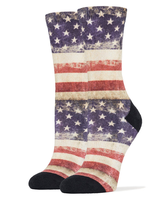 Born on the 4th Women's Crew Sock