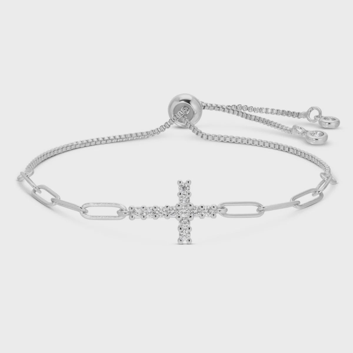 Cross Pulley Bracelet Silver