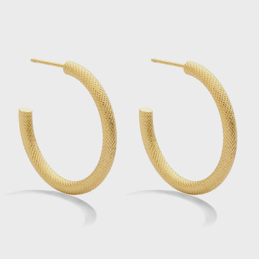 Beautifully Textured Hoops