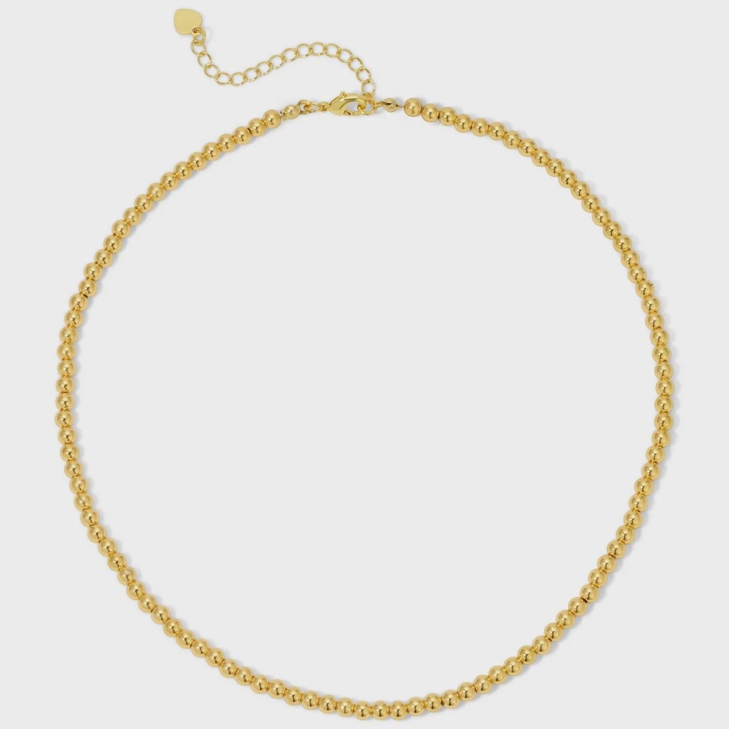 Gold Beaded Necklace 4mm