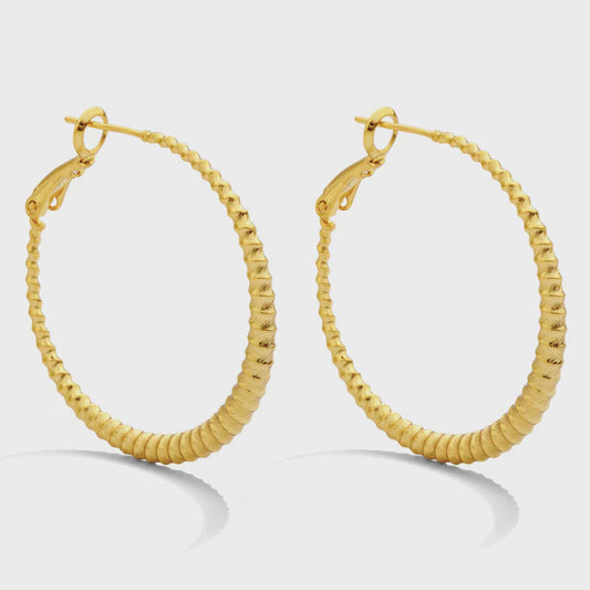 On-Trend Latch Back Hoops Gold