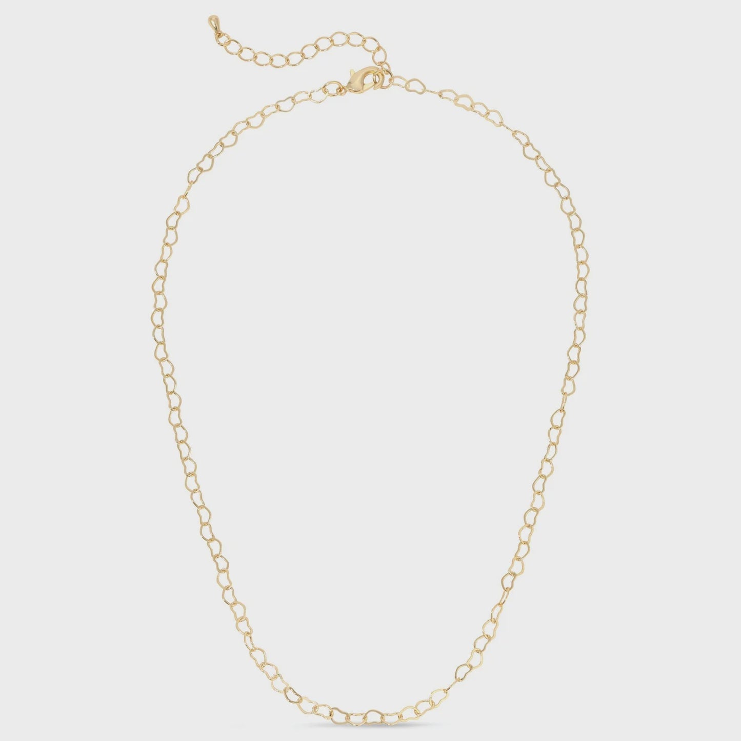 Love Unconditionally Heart Chain Necklace Gold