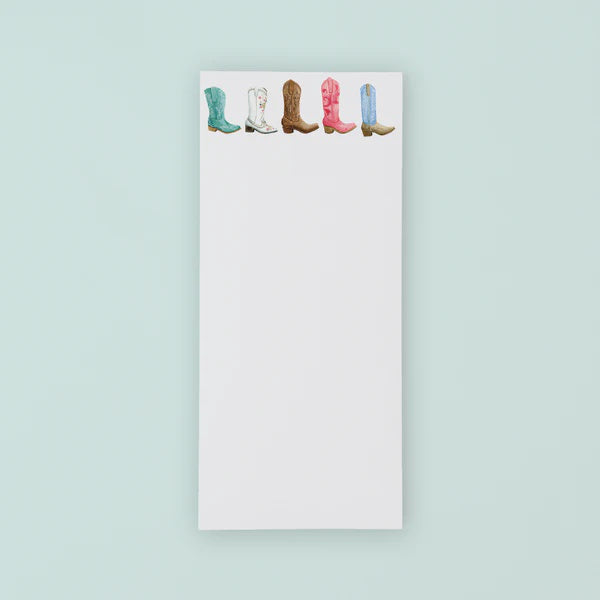Colorful Cowboy Boots List Pad