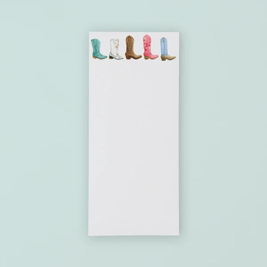 Colorful Cowboy Boots List Pad