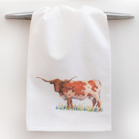 Texas Longhorn Tea Towel
