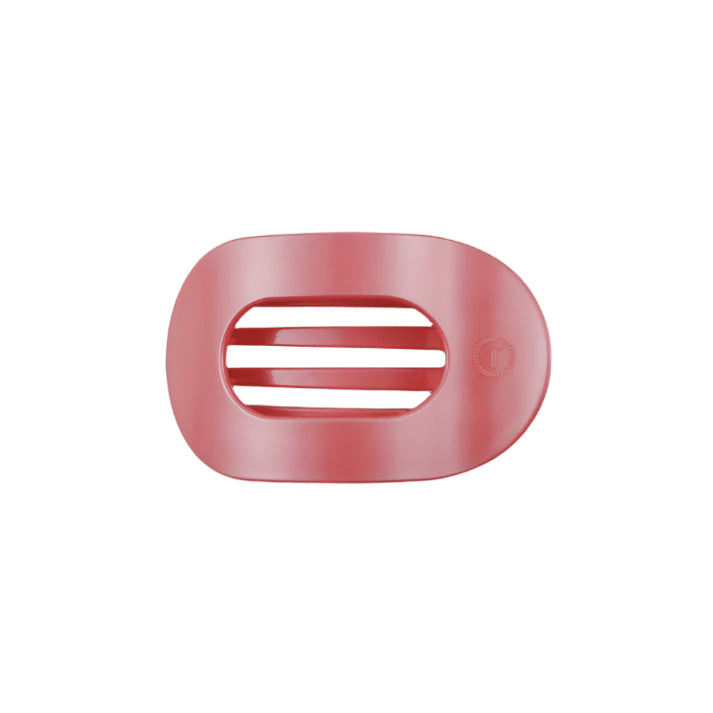 Calming Coral Small Flat Round Hair Clip