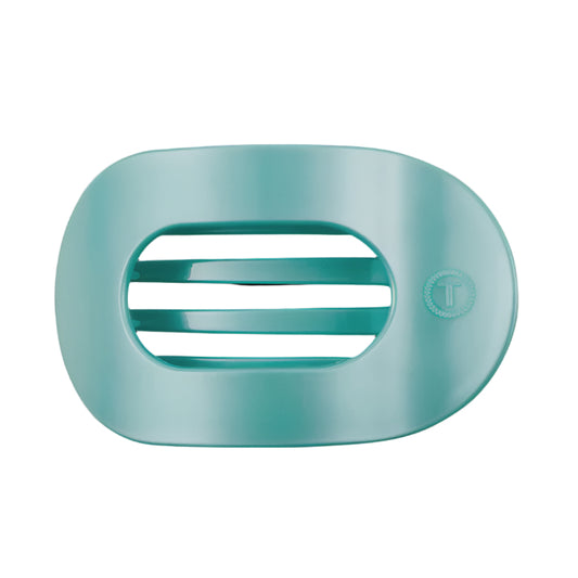 Totally Turquoise Large Flat Round Hair Clip