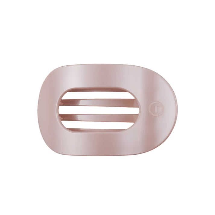 Pearly Pink Medium Flat Round Hair Clip