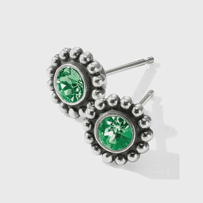 Twinkle Mini Post Earrings Green Peridot