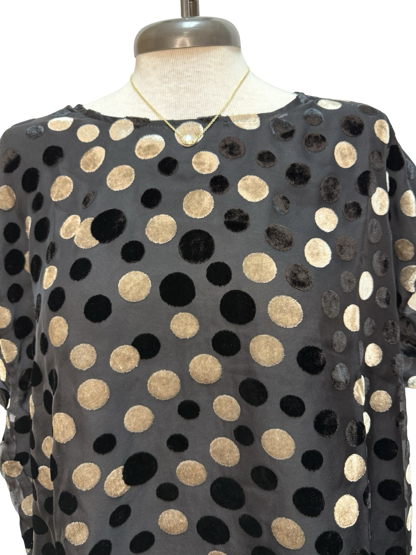 Velvet Polka Dot Top