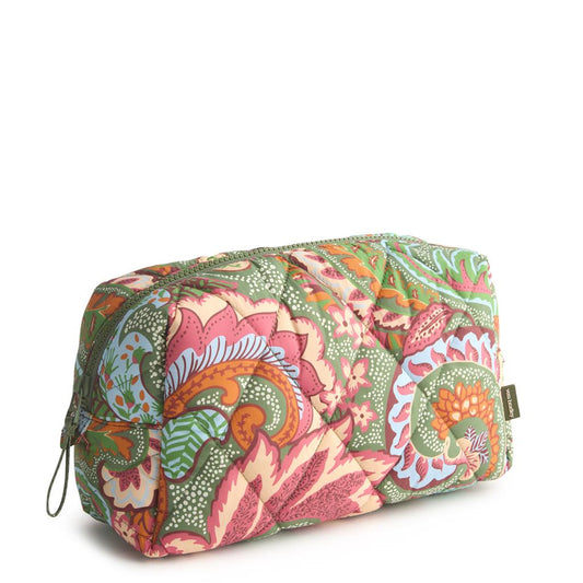 Vera Bradley Large Cosmetic Leaf Me Not Paisley