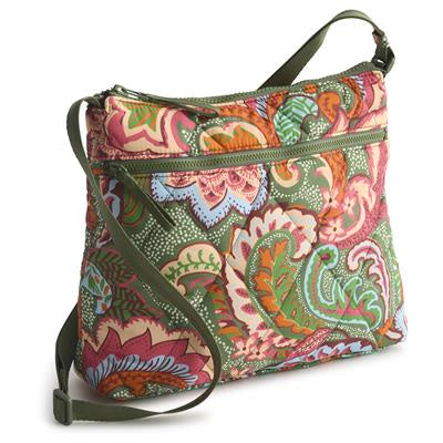 Vera Bradley Original Zip Hipster Leaf Me Not Paisley