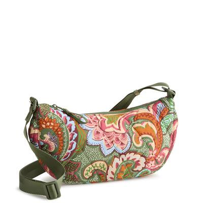 Vera Bradley Springbrook Sling Crossbody Leaf Me Not Paisley