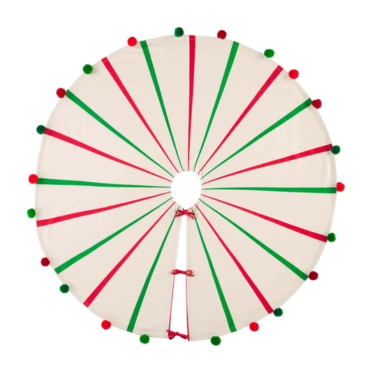 Striped Pom Tree Skirt