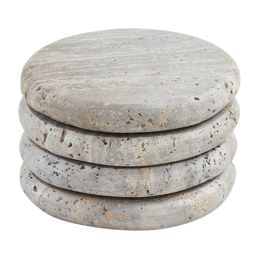 Gray Travertine Coasters