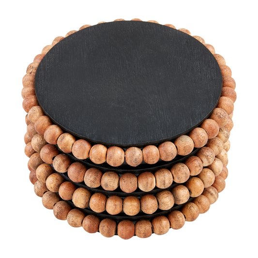 Brown Beaded Coasters