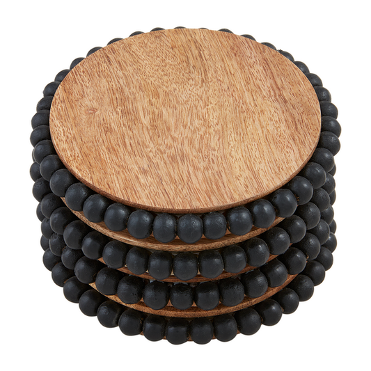 Black Beaded Coasters