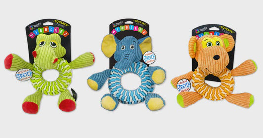 Wibbleez Round Plush Dog Toy