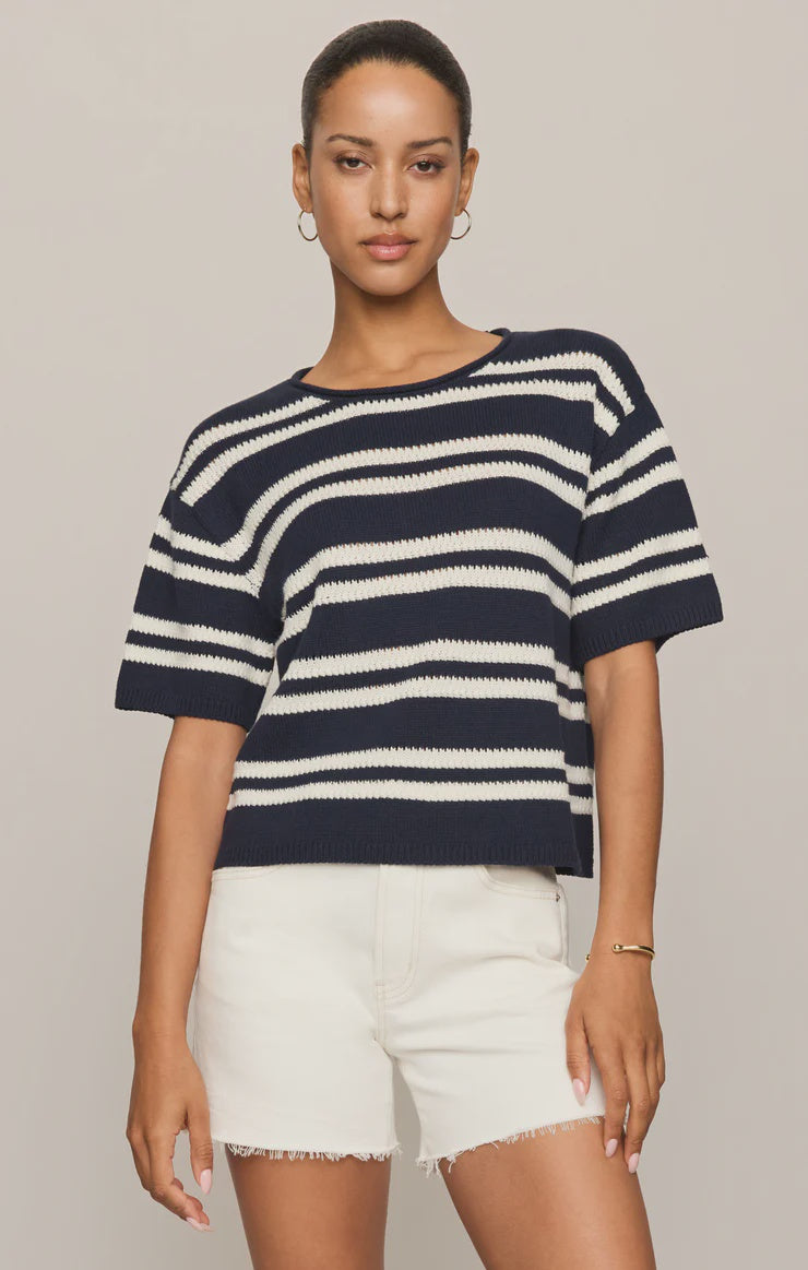 Prado Stripe Sweater Top Eclipse