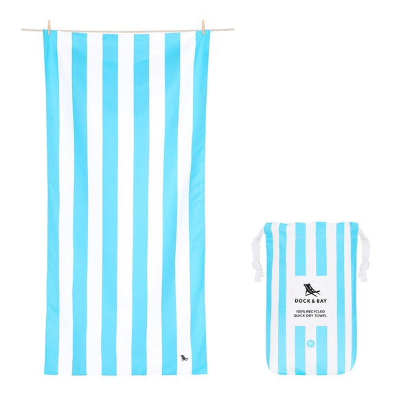 Large Quick Dry Towel - Tulum Blue