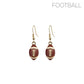 Gold Football Dangle Earrings
