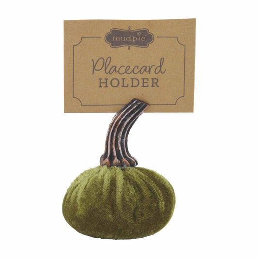 Green Velvet Placecard Holder