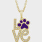 Puppy Love CZ Pendant Purple