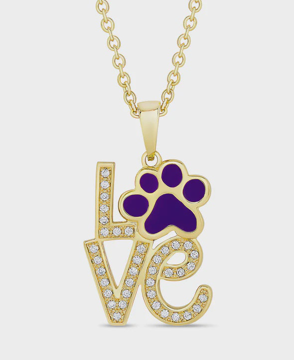 Puppy Love CZ Pendant Purple