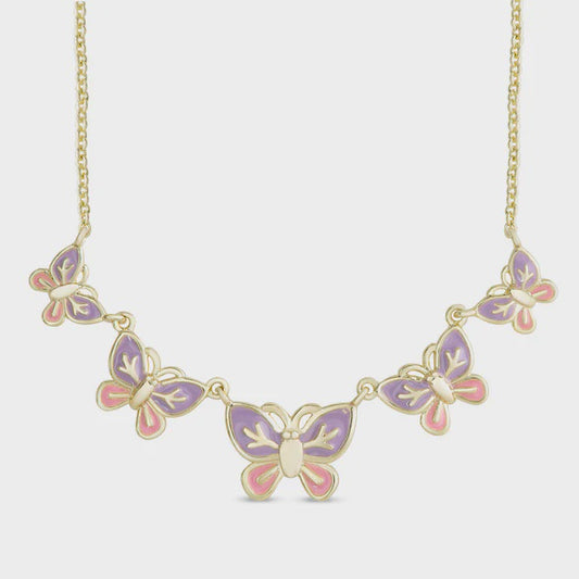 Graduated Butterfly Necklace