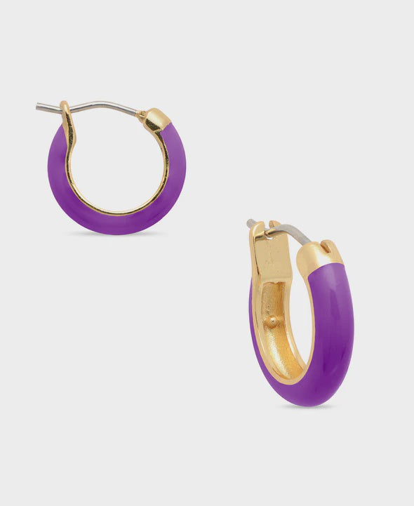 Purple Hoop Earrings