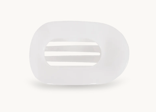 Coconut White Small Flat Round Hair Clip