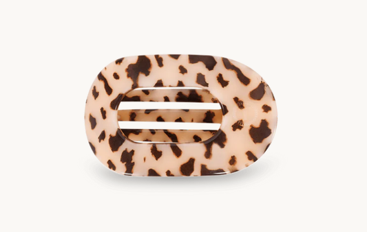 Blonde Tortoise Small Flat Round Hair Clip