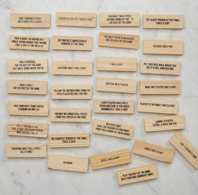 Stumbling Blocks With Shot Glass