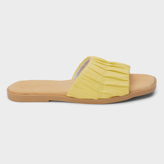 Viva Beach Flat Sandals Yellow
