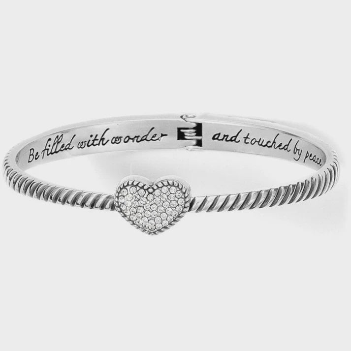 Celestia Heart Hinged Bangle