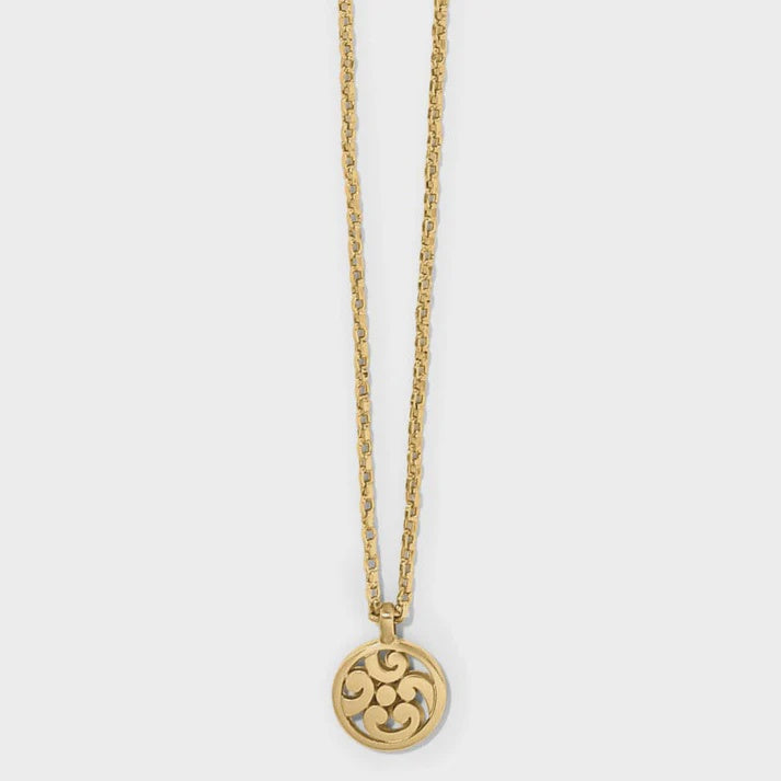 Contempo Medallion Petite Necklace - Gold