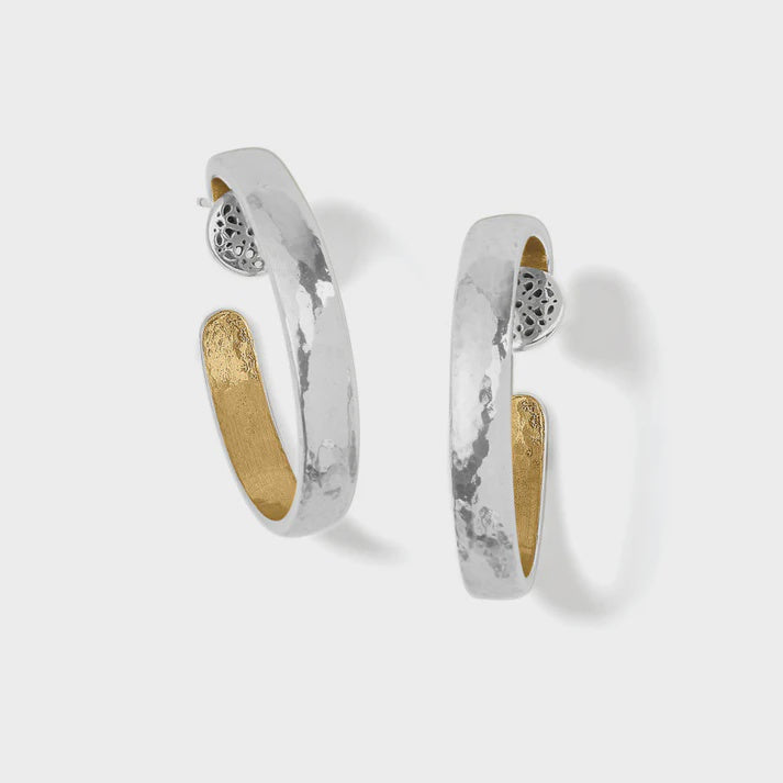 Ferrara Entrata Small Hoop Earrings Silver