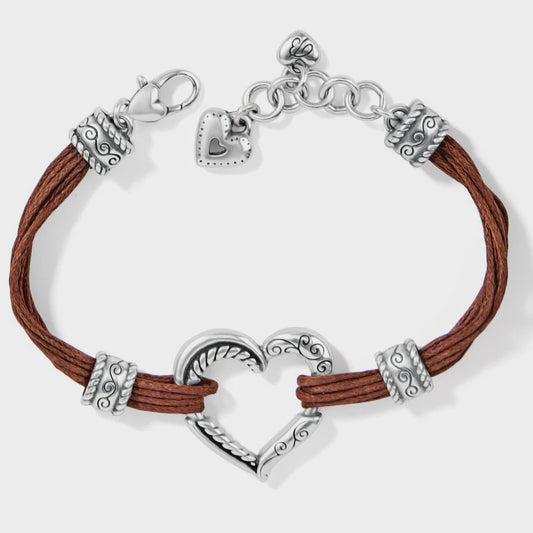 Heritage Heart Bracelet - Brown