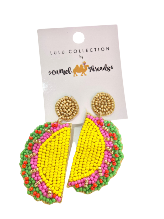 Beaded Taco Earrings