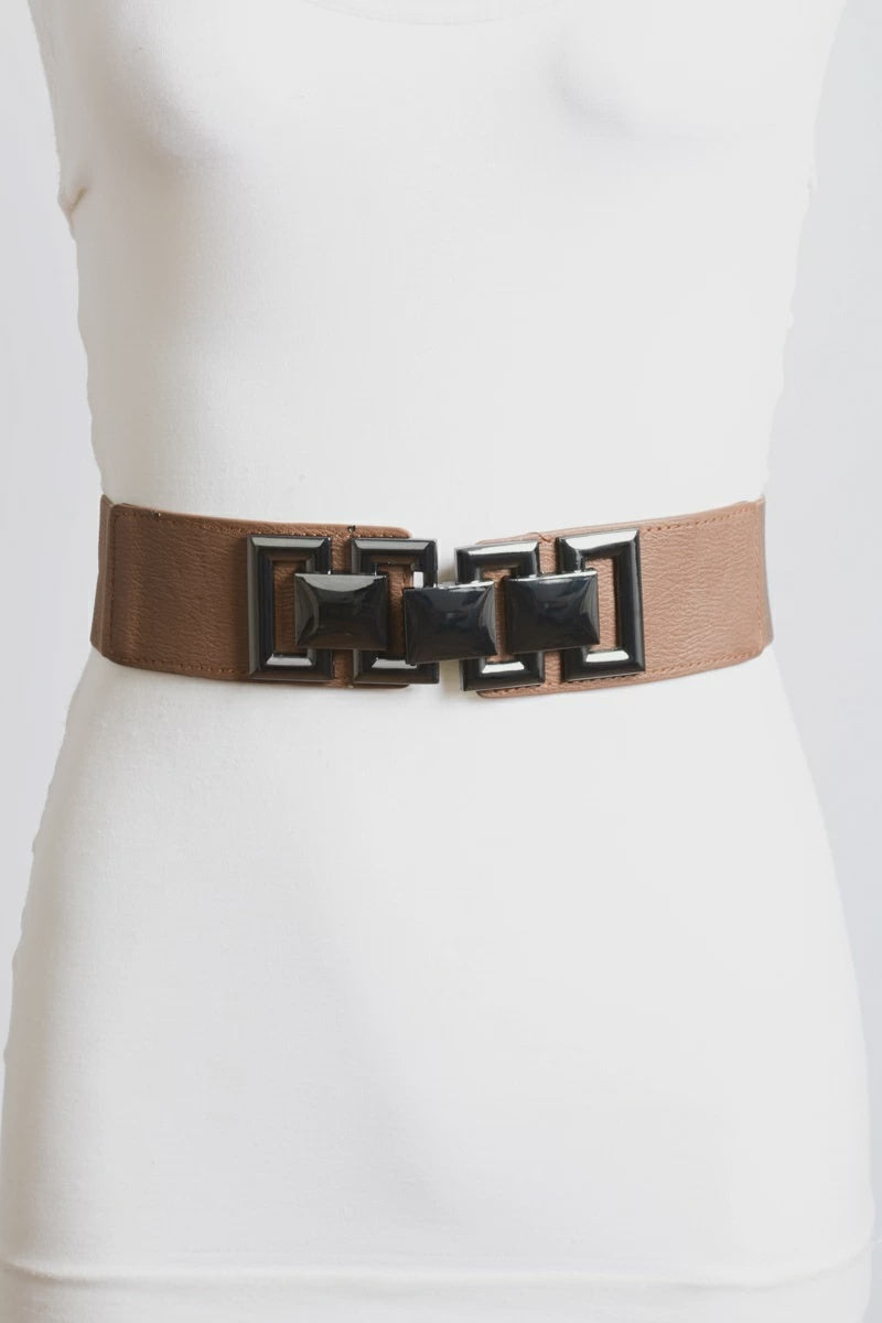 Fashion Elastic Belt Mocha