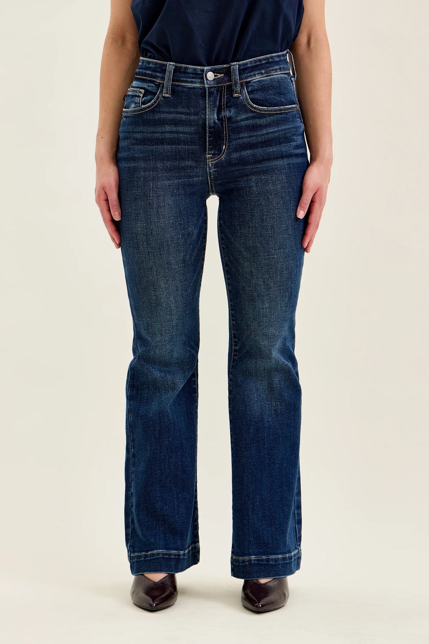 Judy Blue HW Petite Trouser Flare Jean