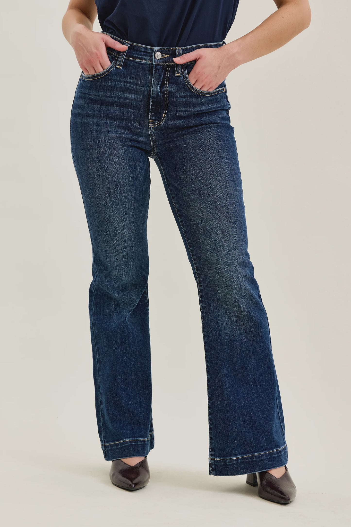Judy Blue HW Petite Trouser Flare Jean