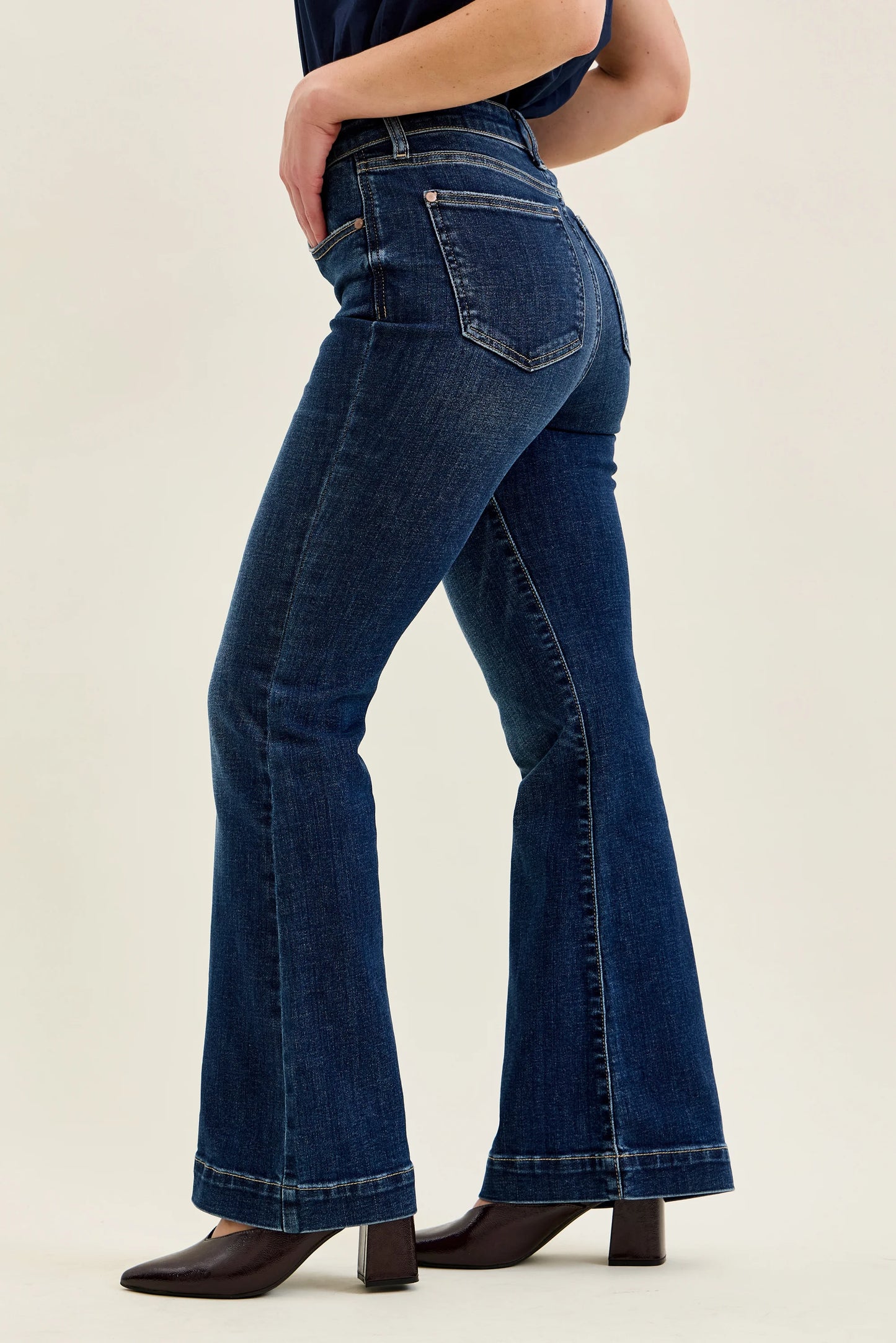 Judy Blue HW Petite Trouser Flare Jean