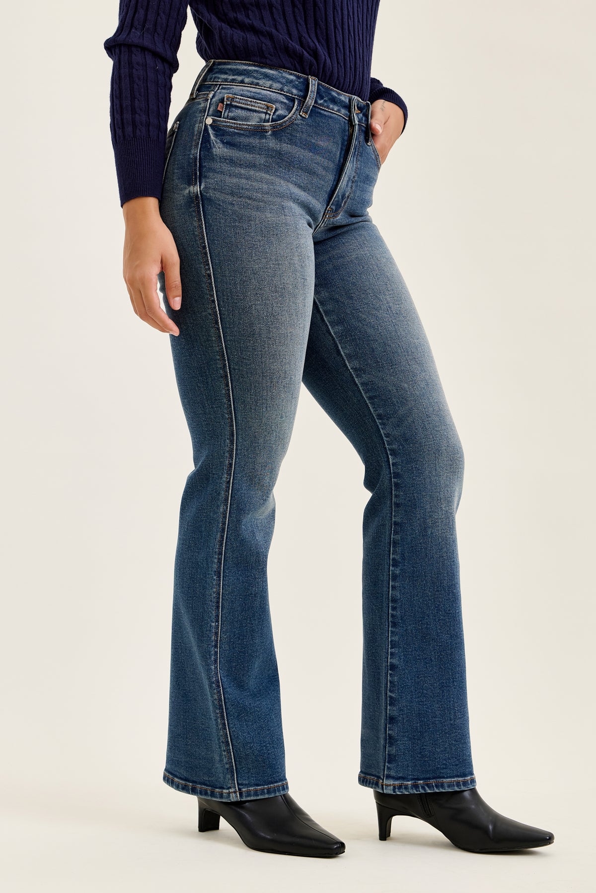 Judy Blue MR Daisy Bootcut Dk Dusk Rider Indigo Jeans