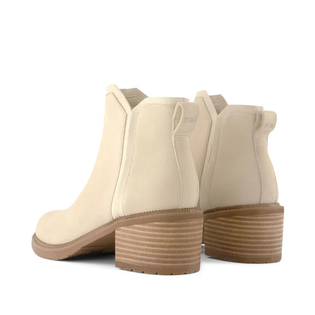 Hailey Heeled Boot Beige Nubuck Leather